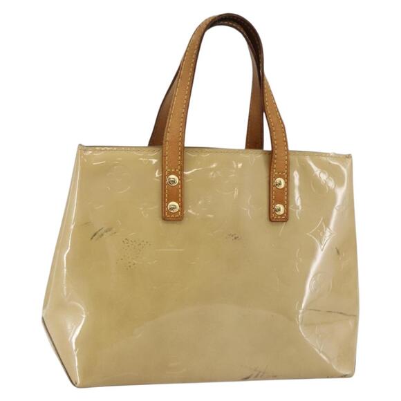 LOUIS VUITTON Monogram Vernis Reade PM Hand Bag Beige M91334 - Picture 1 of 12